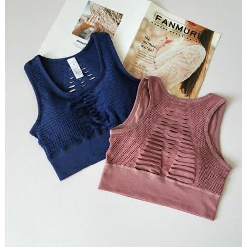 Hollow Out High Strength Women Shockproof Sports Vest Yoga Back Gathered Underwear Bra Running Sexy Yoga Bra