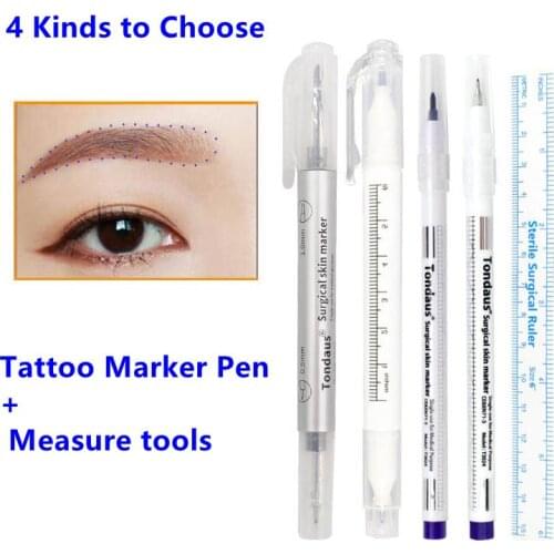 1PC Tattoo Marker Pen Permanent Makeup Accessories White Surgical Skin Marker Pen for Eyebrow Scribe Tool Microblading Supplies