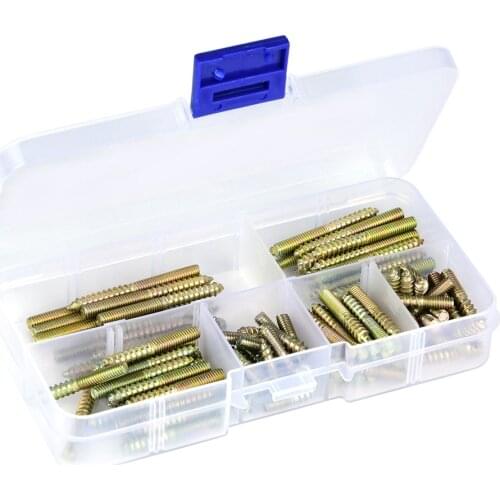 110pcs M4 Dowel Screw Woodworking Furniture Connector Double Ended Screw Hanger Bolt Dowel Screws 2019 New