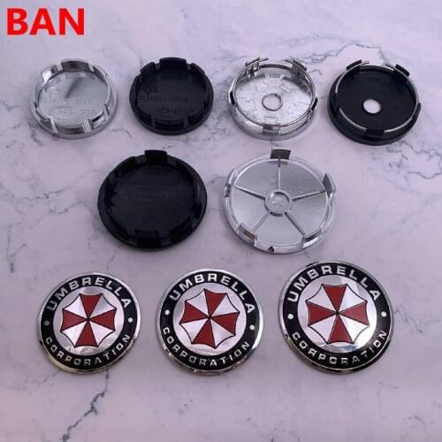 4pcs 56mm 60mm 65mm 68mm UMBRELLA CORPORATION logo Car Wheel Center Cap rim Badge covers decal refit decoration emblem sticker