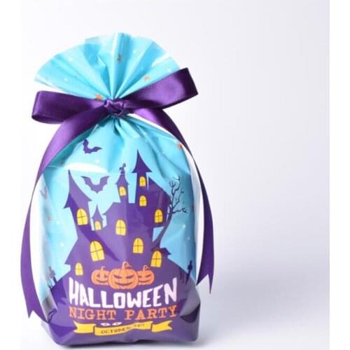50pcs/lot Halloween Cookies OPP Candy Bag Baked Food Packaging Plastic Bags Party Supplies Halloween Gift Bags