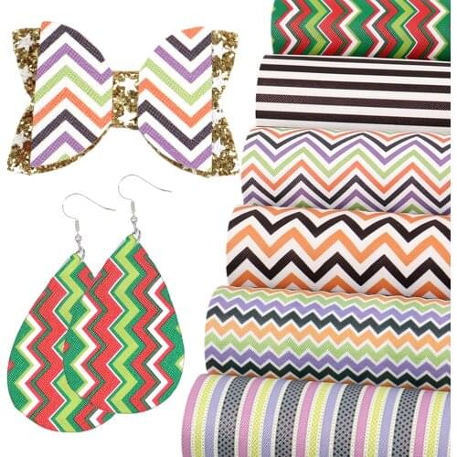 David accessories 20*33cm stripes faux artificial Synthetic leather fabric hair bow diy decoration crafts 1piece,1Yc3657