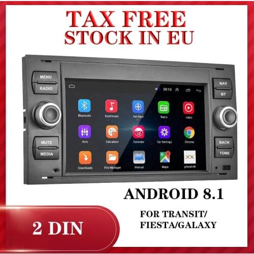 2Din Car Radio Android 8.1For Ford 7'GPS Navigation Multimedia Player Focus 2 Mondeo Max Kuga Fiesta Fusion 7' mp5 FM