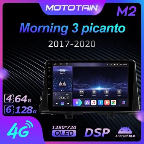 Mototain Autoradio automotive Radio 2 Din for Kia Morning 3 picanto 2017 - 2020 Android 10.0 Multimedia 4G LTE 6G Ram 128G Rom