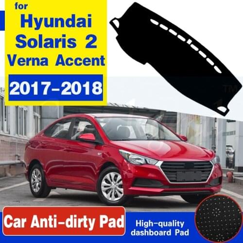 Car Inner Dashmat Dash Mat Dashboard Cover Pad Sun Shade Dash Board Cover Carpet For Hyundai Solaris 2 Accent Verna 2017 2018