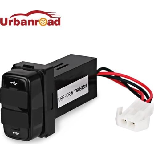 Urbanroad 5V 2.1A USB Power Outlet Car For Mitsubishi USB Adapter Cigarette Lighter Interface Socket Car Charger For Mitsubishi
