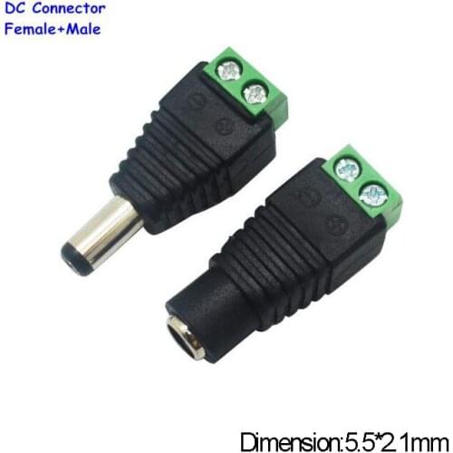 Free Shipping 2 Set DC Connector For LED Strips Holder Male+Female Fast Delivery