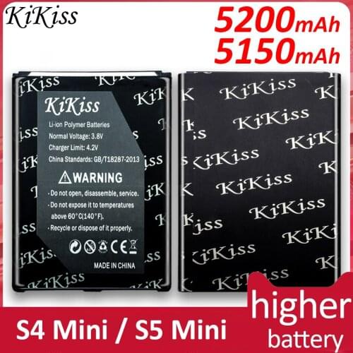 Free tool KiKiss Battery For Samsung GALAXY S4 mini / S5 mini Mobile Phone Battery SM i9195 G800 G870 B500BE B500AE EB-BG800BBE