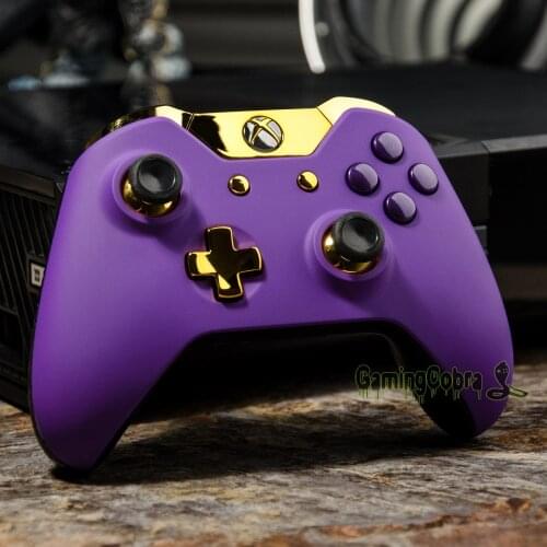 EXtremeRate Soft Touch Grip Purple Replacement Shell for Microsoft Xbox One Game Controller