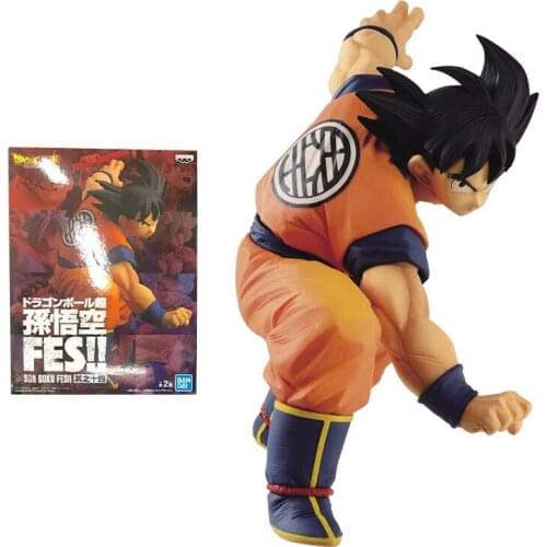 Bandai Dragon Ball Figure Action Toy Figure FES 14 Black Hair Fighting GOKU Anime Figure Genuine Decoration Toys for Children