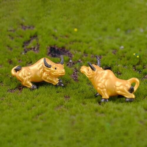 Display Mold Simulation Realistic Stylish Multi-occasional Cow Shape Miniature Micro Landscape Deocration for Garden