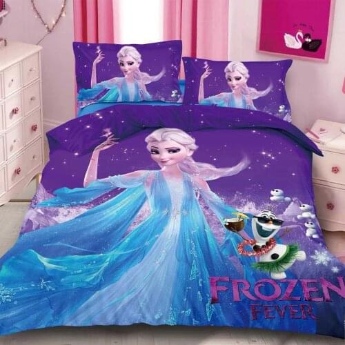 Bedding Set Disney Frozen Elsa Anna Sofia Princess Duvet Cover Set Twin Bed Girls Bedroom Gift Lightning McQueen Boys Bed Lining