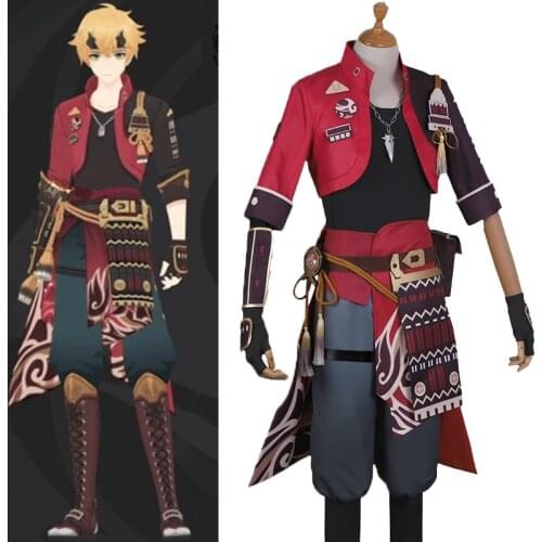 Genshin Impact Tohma Cosplay Costume Game Suit Gorgeous Kimono Fancy Uniforms Halloween Carnival Outfits Men Full set and wig