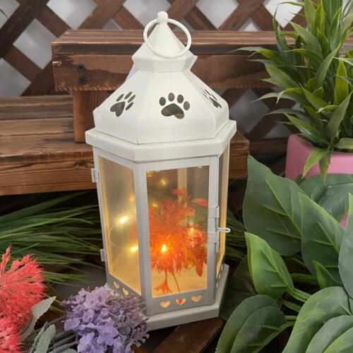 Metal Candlestick Retro Hanging Lantern Iron Art Solar Night Light Moisture-proof Windproof LED Lantern Decoration Home Decor