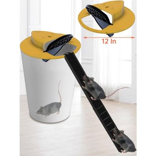 Reusable Smart Mouse Rat Trap Mousetrap Flip N Slide Bucket Lid Door Style Multi Mousetrap Catcher Sanitary Safe Humane Trap