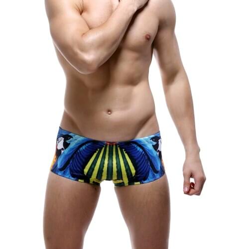 Mens Swim Trunks Bright Color Mans Swimming Suits Gay Mans Swimwear Sexy Beach Shorts Sports Mans Boxers Flamboyance