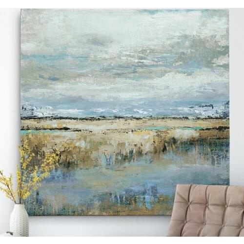 Nodic Style Goldleaf Wall Art Pic 100% Hand Painted Modern Abstract Oil Painting On Canvas For Living Room Home Decor No Frame
