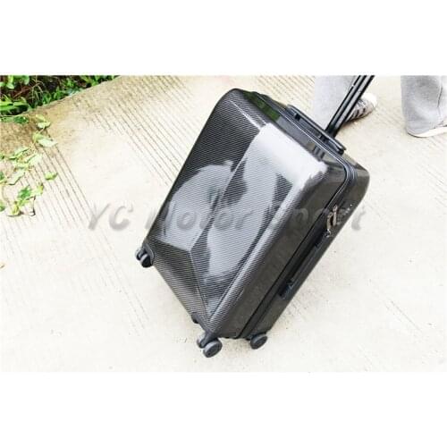 New Type A 20'' 20 Inches Dry Carbon Fiber Glossy Finish Luggage Case with TSA Custom Coded Lock & Omni-directional Wheels
