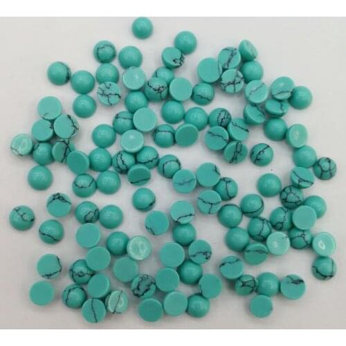 Wholesale Fashion calaite stone beads 4mm charm round CAB cabochon beads for jewelry Ring accessories no hole 50Pcs/lot