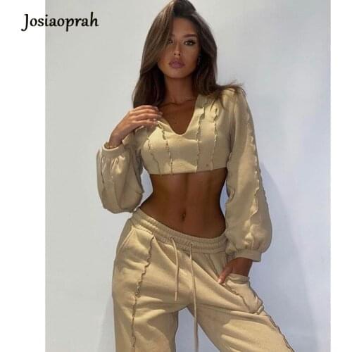 Josiaoprah Autumn Long Sleeve Jumpsuits Cut out Deep V Neck Lace up Bodycon Solid High Waist Overalls Women Casual Playsuit