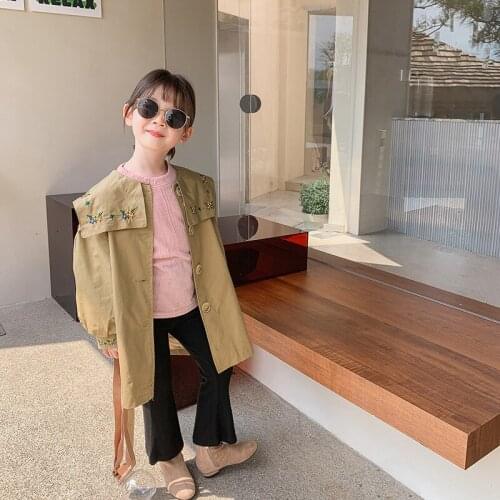 Coat Girls Kids Children Outerwear Coats COTTON Trench CN Spring Autumn