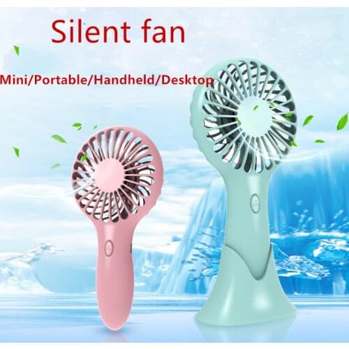 USB Mini Fan Portable Hand Held Desktop Electric Fans Rechargeable Air Cooler Fan 3 Speed Adjustable Cooling Outdoor Tool Travel