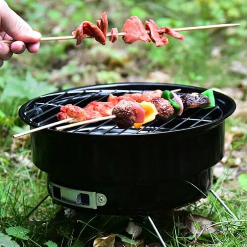 Charcoal Barbecue Grill Portable Folding BBQ Grill Barbecue Desk Tabletop Outdoor Stainless Steel BBQ Grill For Camping Travel