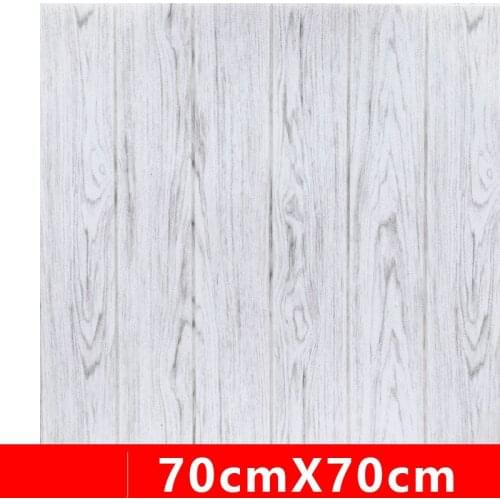 3D Self-Adhesive Wallpaper 70x70cm Wood Sticker DIY Waterproof Foam For Kids Room Kitchen Roof Ceiling Background Wall Decals