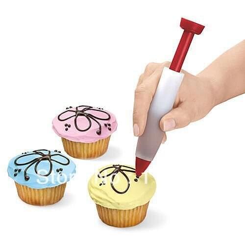Cake Biscuit Cookie Pastry Icing Decoration Syringe Chocolate Plate Pen Tool New