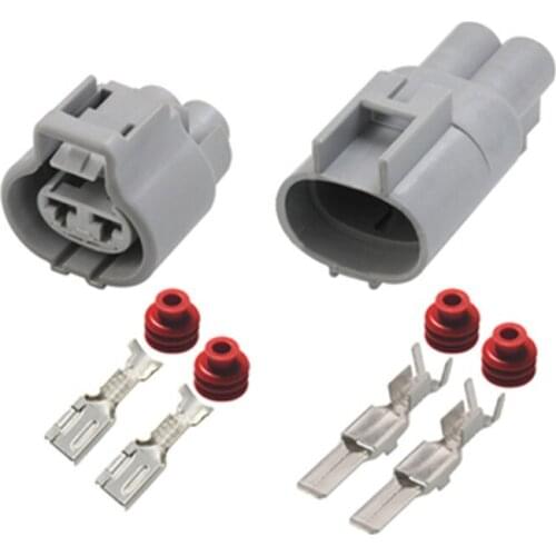 Tyco 2 Pin Female Male electronic fan plug auto connector 4.8mm Series 176146-6 176143-6 For Toyota Buick Excelle RAV4