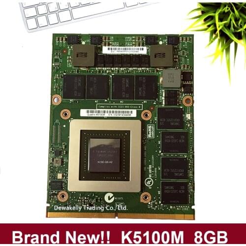 Brand New K5100M K5100 GDDR5 8GB Vedio Graphics Card N15E-Q5-A2 With X-Bracket For Dell M6700 M6800 HP 8770W ZBook 17 G1 G2