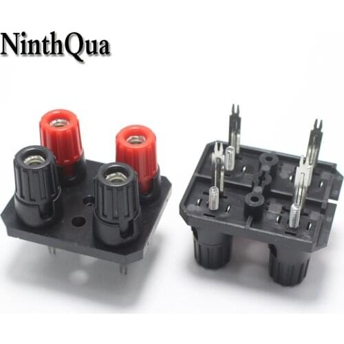 1pcs WP External Banana jack 4Pin Speaker Amplifier Wire Clip Audio Socket WP4-10 4 Pole LED Spring Terminal Switch