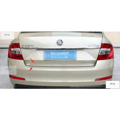 Yimaautotrims Rear Tailgate Trunk Door Decoration Strip Cover Trim Fit For Skoda Octavia MK3 A7 2015 2016 2017 Stainless Steel