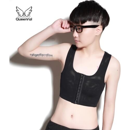 Lesbian Corrective Underwear Chest Binder Vest Top Tomboy Bandage Binder Trans Ladies Slim Breathable Bondage bust Short corset
