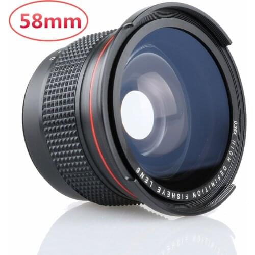 0.35x Fisheye Wide Angle Lens 58mm with a Macro Lens for Canon EOS 1100D 650D 600D 550D 500D LF277