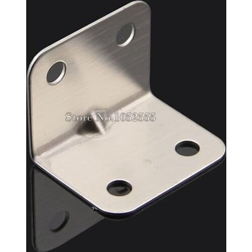 100PCS 27x27x35mm Stainless Steel Right Angle Corner Braces L Shape Board Frame shelves Support Brackets Reinforced Connectors