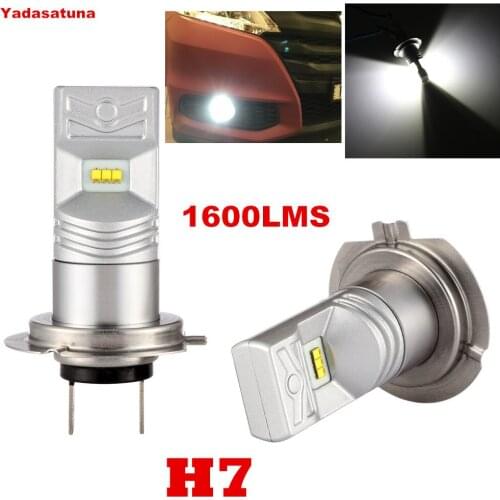 2Pcs/Lot H7 Led Bulb 80W Ultra Bright LumiledZES chip led H11 h7 LED Car Foglamp Fog Light DRL 1200LM White 6000k car light