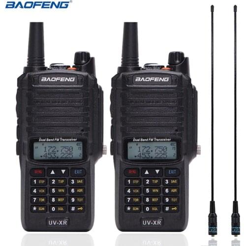 2PCS Baofeng UV-XR IP67 Waterproof Dual Band Ham Radio 4800mAh 10W UVXR Walkie Talkie 10km long range CB Radio+NA-771 Antenna