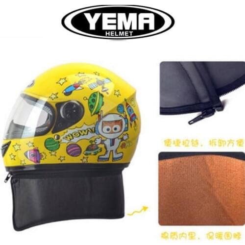 2020 New Four season childrens motorcycle helmet Winter Kids Full face Motorbike helmets Covered Boy Girl warm Safety hat cap