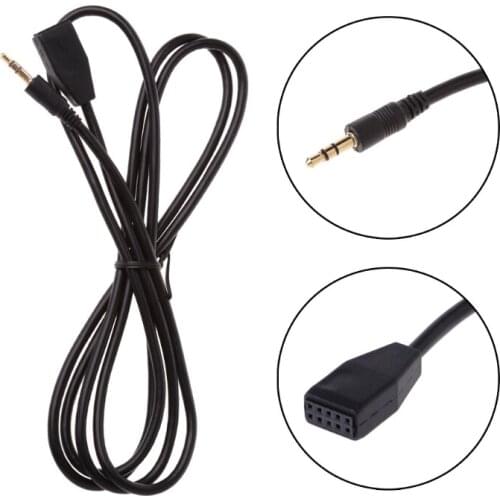 3.5mm 10PIN Interface AUX Input Cable Audio Male Jack Music Adapter For BMW E46 Auto Cable Adapter Socket