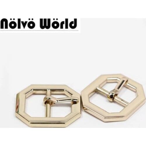 50pcs 19mm 3/4" light gold tabular shape adjusted alloy pin belt flat buckles for belts sewing chains purse accessories