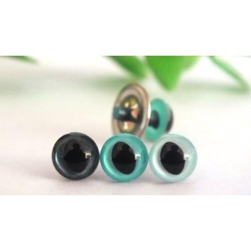 7.5mm dark blue/blue and silver 3 color Plastic Cat Doll eyes Handmade Doll Accessories