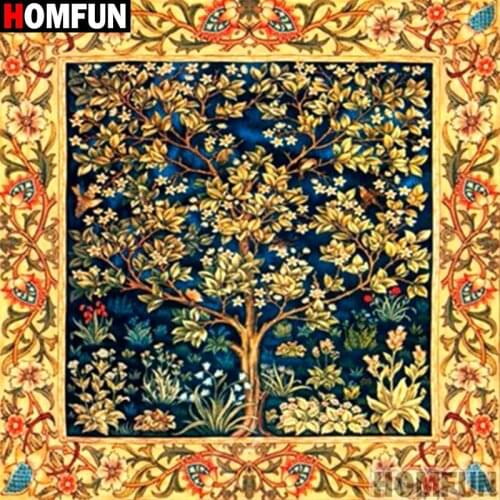 HOMFUN Full Square/Round Drill 5D DIY Diamond Painting "Tree scenery" 3D Embroidery Cross Stitch 5D Home Decor Gift A17142