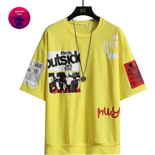 Summer Mens T Shirts Fashion Novelty Streetwear Half Sleeve Tops Tees Men Casual Harajuku Men Clothed Print Graphic T Shirt Men