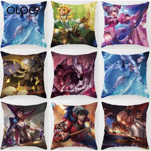 King Glory Pillow Game Peripheral Li Bai Zhuge Liang Carved Chen Handmade Pillow Case Custom Cartoon Pillow Soft and Comfortable