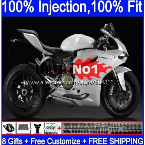 Injection For DUCATI Panigale 899 1199 S 1199R 120MC.18 pearl white 899S 12 13 14 15 16 1199S 2012 2013 2014 2015 2016 Fairing