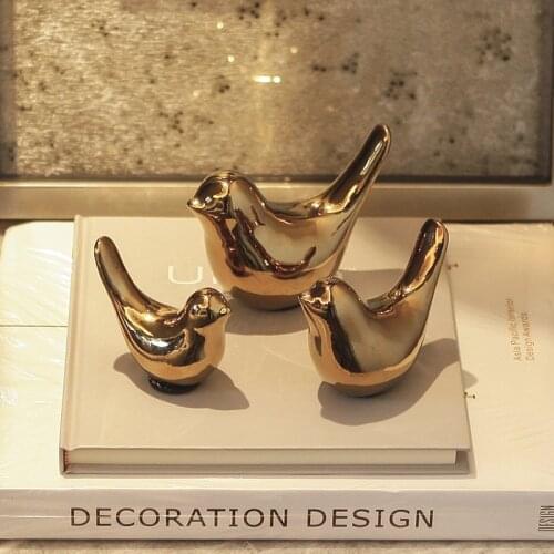 Ceramic Bird Decoration Home Sculpture Small Jewelry Modern Art Style Desktop Furnishings Cabinet Ornaments