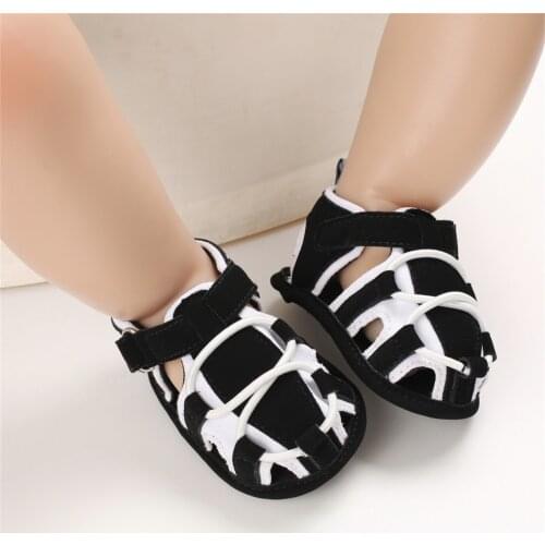 Infant Baby Summer Soft Sole Shoes Cartoon Anti-slip Walking Shoes Prewalker Footwear Toddlers Simple Style Solid Color