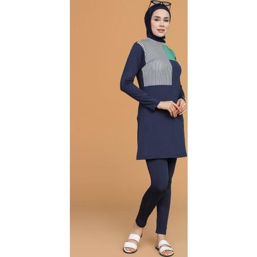 Minahill Hijab Swimwear 21606-03 Navy 21606-03