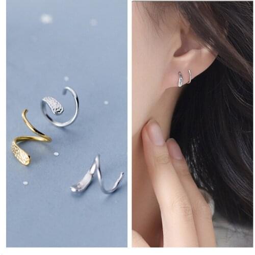 Trendy Gold Geometric Stud Earrings Female Jewelry Top Quality Silver 925 Girl Earring Shiny Princess Engagement Bijou